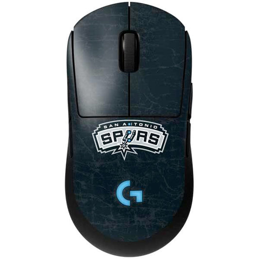 Skinit Decal Other Skin Compatible with G Pro Wireless Gaming Mouse - Officially Licensed NBA San Antonio Spurs Primary Logo Design - color: Black - DSTSPU01