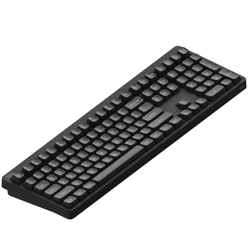 NuPhy Node100 Wireless Mechanical Keyboard, Hot Swappable Custom Bluetooth Keyboard, 109 Keys Computer Gaming Keyboards, Supports Touch Gestures, PBT Keycaps, RGB Backlit, Bluetooth/2.4GHz/USB-C - color: Gray, size: High-profile Brown Max Switch