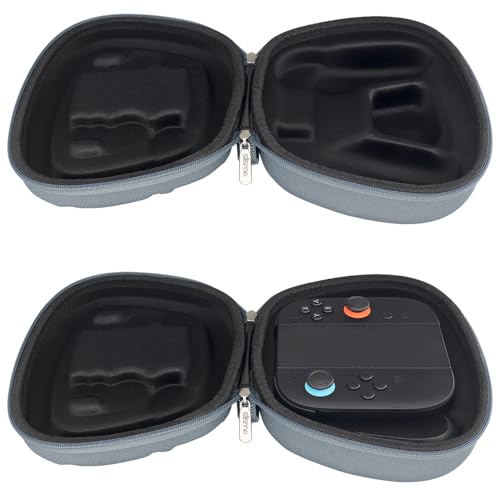 sisma Carry Case Compatible with Nintendo Joy-Con 2 & Official Grip, Buttons & Joysticks Full Protection, Hard Shell Original Switch 2 Controllers Travel Storage Case Joycon Carrying Pouch -Grey - color: Grey - Fits Joy-Con 2 & Grip