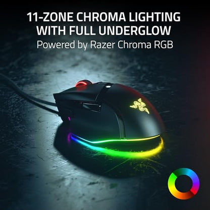Razer Basilisk V3 35K Wired Ergonomic Gaming Mouse, Black | 35K DPI Optical Sensor Gen 2, HyperScroll Tilt Wheel, 13 Customizable Controls, Chroma RGB, Optical Switches Gen 3