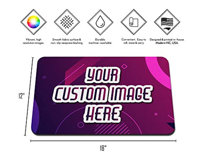 Custom Playmat - Personalize with Your Image or Art - Create Your Own Gaming Mat - Perfect for MTG, TCG, LCG (18"x12") - size: 18" x 12"