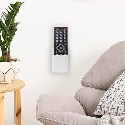 6 Pcs Remote Control Holder Wall Mount, TV Remote Holder, Self Adhesive Controller Holder, Wall Pen Holder Storage Accessories for Home Office School (3 White, 3 Black) - color: white&black-6pcs
