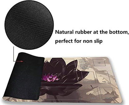 STORKY Fantasy Black Lotus TCG Playmat, 24 x 14 inches, MTG Trading Card Game Playmat, Smooth Surface, Battle Game Rubber Collection, Cool 09 - color: Pattern9
