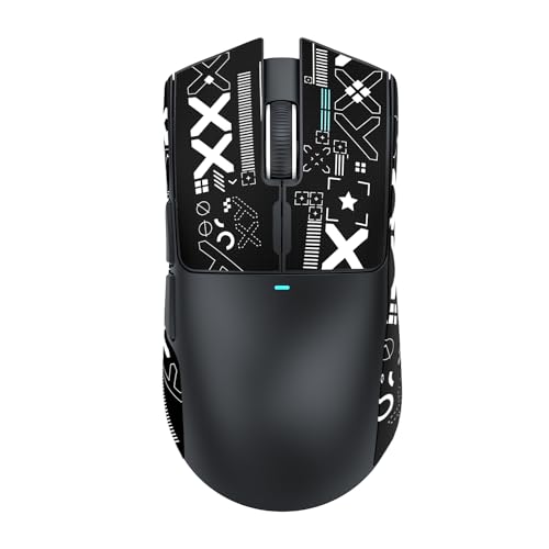 ATTACK SHARK X11 Wireless Gaming Mouse, PAW3311 Sensor, Lightweight, RGB Charging Dock, 22,000 DPI, Tri-Mode Connectivity, 5 Programmable Buttons, Grip Tape Included - Black - color: Black, size: Mouse and Anti-slip sticker
