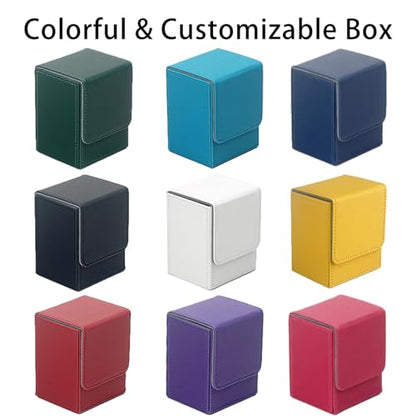 Custom Card Deck Box, Make Your Own Card Cases, Premium Leather Deck Case for TCG, MTG, CCG, OCG Storage, Compatible with Magic The Gathering - size: Vertical