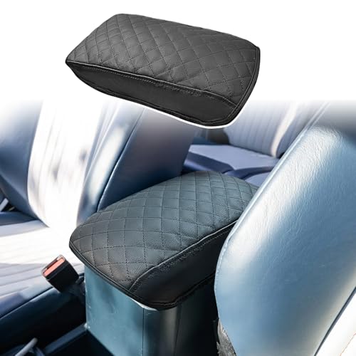 ramuel Center Console Armrest Cover for Ford Maverick 2022-2025 (Rhombus Black) | Rhombus Black,Anti-Scratch ，Non-Slip ，PU Leather ，Easy Install - size: for Maverick 2025 2024 2023 2022 (Rhombus Black)