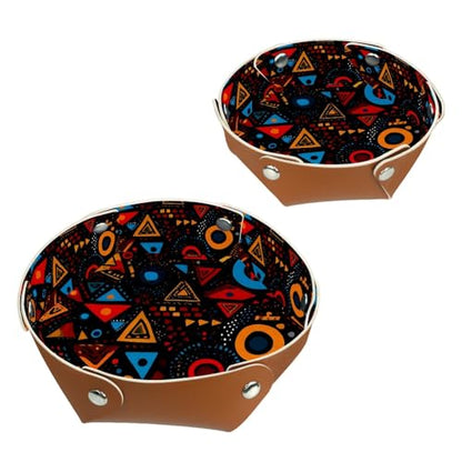 2Pcs PU Dice Holder Folding for RPG DND Table Games, Dice Trays Storage Box Portable Folding Rolling Dice Tray, Geometric Pattern - color: Multi 6
