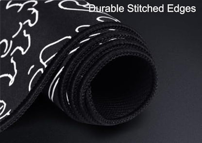 Large Gaming Mouse Pad, XXL Extended Keyboard Mouse Mat with Stitched Edges | 31.5" x 15.7" Non-Slip Waterproof Rubber Base Long Mousepad for Work, Game, Office, Home, Waves Line - color: Waves Line