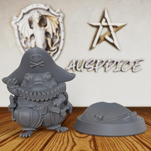 AUSPDICE Amphibious Swashbuckler, 28mm Pirate Captain, DND Miniatures-AS193 | Unpainted Billy Quacks Frog Fantasy Figure for RPG Adventures, Dungeons and Dragons, TTRPG, Tabletop Games and Role Playing