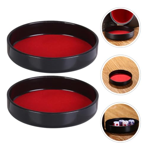 Yardwe Felt Lined Dice Cup Lid Set for Game Night 5-Piece Shaker Base Sturdy and Easy-to-Use Accessories for and Party Games