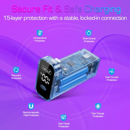 Wireless Charger for PS5 Controller with 2000mAh Battery Pack, Play While Charging for PlayStation 5 Controller Charger LED Display 12H Extended Playtime Ultra-Light Portable