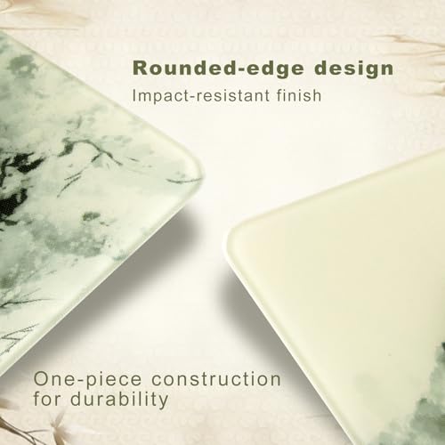Glass Mousepad, Hard Surface Gaming Mouse Pads, Mousepad Gaming, Glasspad | Glass Pad, Professional Esport Tempered Glass Mouse Pad, Hard Mouse Pad for Bed, 11.8"×9.8" computer mat - color: Japanese Ink Painting 1