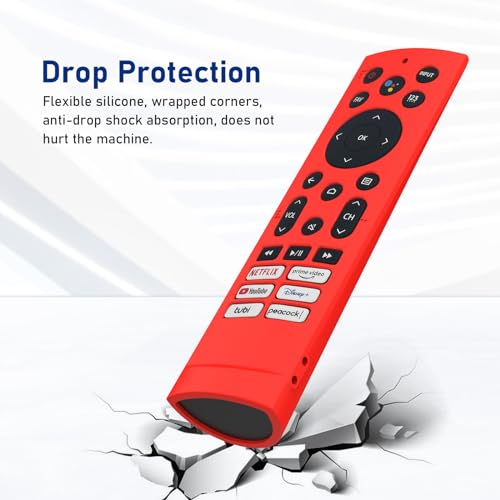 Silicone Case Cover for Hisense Voice Remote ERF3A90 for U7G U8 U9G Series 4K ULED, Black Sleeve - color: RED