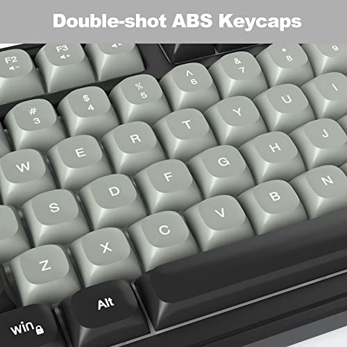 Camiysn Wire Gaming Keyboard, 7 Colorful Rainbow Backlight Classic Gaming Keyboard (Black & Grey) - color: Black & Grey