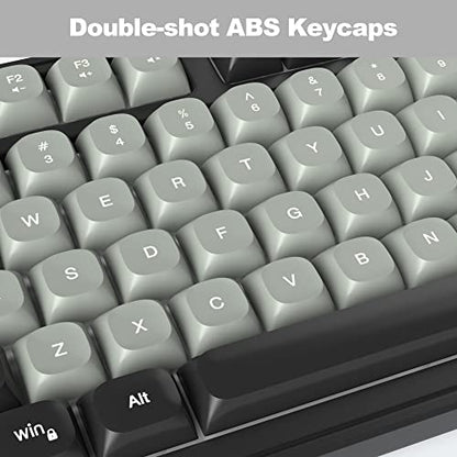 Camiysn Wire Gaming Keyboard, 7 Colorful Rainbow Backlight Classic Gaming Keyboard (Black & Grey) - color: Black & Grey