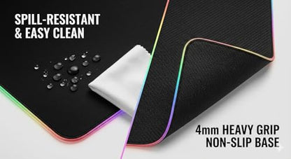 RGB Mouse Pad, XXL Large Gaming Pad 35.43" x 15.75", Desk Mat for Office & Home