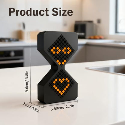 Digital Hourglass Visual Timer, LED Focus Timers | Gravity Flip Countdown Timer 1–30 Min, USB-C Rechargeable LED Focus Timers, Silent Desk Pomodoro Timer - color: White and Yellow