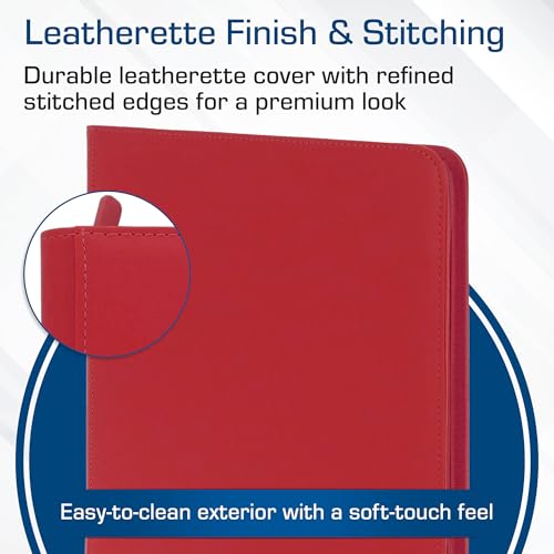 BCW Supplies 12-Pocket Z-Folio LX Trading Card Albums, Red - color: Red