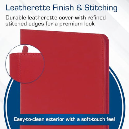 BCW Supplies 12-Pocket Z-Folio LX Trading Card Albums, Red - color: Red