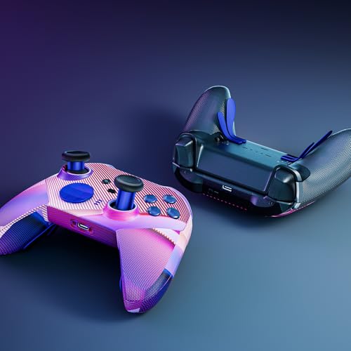 14-in-1 Controller Accessories Kit Compatible with Xbox Elite Series 2, 6 Premium Metal Thumbsticks, Swap Joysticks, 4 Interchangeable Paddles, 2 D-Pads, 1 Tool & 1 Storage Bag (Blue) - color: Blue