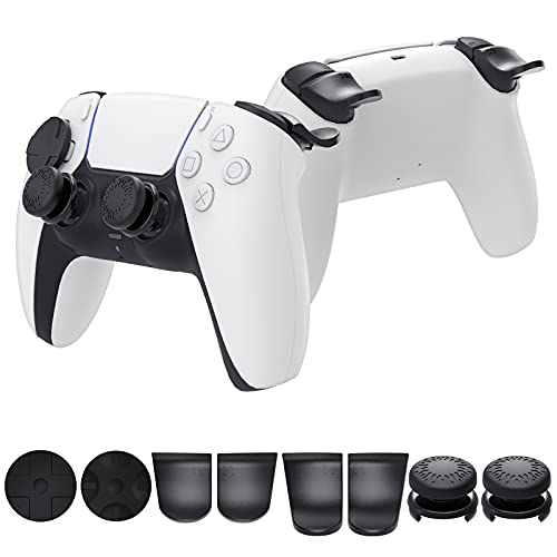 MENEEA Accessories Kit Bundle for PS5 Compatible with Controller | Thumb Grips Sticks Joystick + L2 R2 Trigger Extender+D-pad Button for Playstation 5 Controller, Anti-Slip Replacement Parts