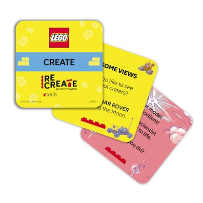 LEGO Recreate Activity Cards – Tech | Build & Play Game with 30+ Activity Cards & 25 LEGO Elements | Ages 6+ - style: Tech