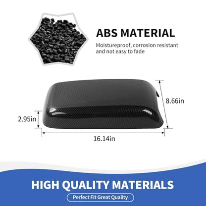 RAZPOY Center Console Cover Armrest Box Waterproof Protector Pet Pad Compatible with 2011-2024 Dodge Charger Interior Accessories Carbon Fiber