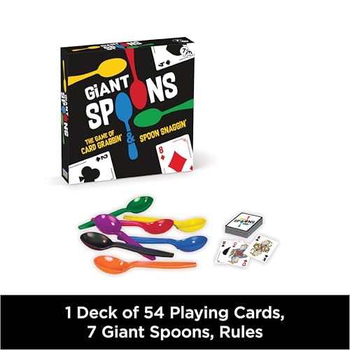 PlayMonster Giant Spoons,Card Games for Kids - Spoons Game,Deck of Cards,Fun Family Games for Kids and Adults, Playing Cards,Game Night, Travel Games, 3-6 Multi-Player Card Game,Ages 7+