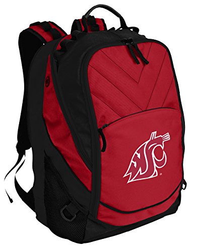 Broad Bay Washington State Backpack Official WSU Laptop Computer Bags (Red) - color: Red