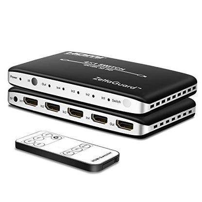 4 Port 4 x 1 HDMI Switch with PIP (Picture in Picture)and IR Wireless Remote Control, HDMI Switcher Hub Port Switches for PS4 Xbox Apple TV Fire Stick Blu-Ray Player (ZW410) - style: 4 In 1 Out