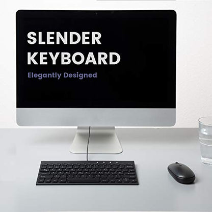 Perixx PERIBOARD-429 Wired Mini Backlit Keyboard - Thin and Silent Scissor Keys - White Backlight Color - US English