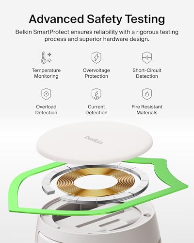 Belkin Qi2.2 25W Wireless 2 in 1 iPhone Charger, Fast Charging for Travel | Fast Charging, MagSafe Compatible, iPhone 17/16/15, Apple Watch, Travel Charger, Magnetic - color: Sand, style: 2 in 1