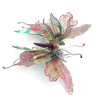 Butterfly 3D Metal Puzzle for Adults, Mechanical Butterfly Metal Model Building Kit, 50+PCS Steampunk Bionic QianYuDie Jigsaw Puzzles Animal, DIY Craft Kit Toy Gift -KIT - style: 50PCS+, KIT Version, Edition 6
