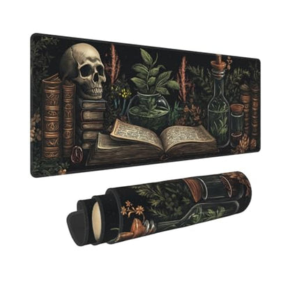 Dark Academia Mouse Pad XL Large Mousepad Non Slip Rubber Base Desk Mat for Laptop Computer Gaming 31.5" X 12" - color: Dark Academy