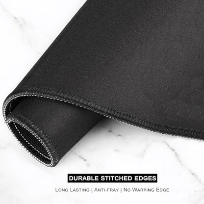 Auhoahsil Large Mouse Pad, XXL Desk Pad, Extened Mousepad 31.5" x 11.8", Non-Slip Rubber Base, Stitched Edges, Superior Surface, Gaming Keyboard Mat, Waterproof Desk Pad, Desert Leaves - color: 09 Boho Abstract Leaves, size: XL - 11.8 x 31.5 Inches