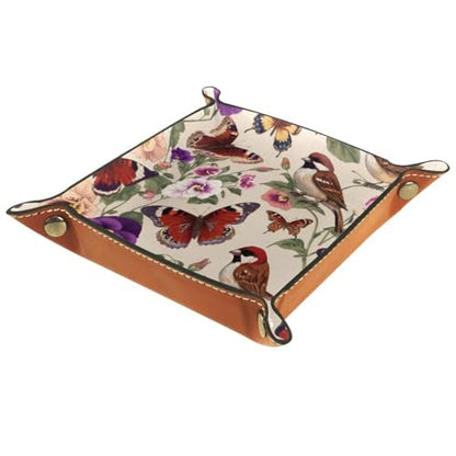Butterflies Pansies Birds Dice Tray Dice Rolling Tray Folding Dice Holder for Dice Games, Like RPG, DND and Other Table Games - color: Multi 14