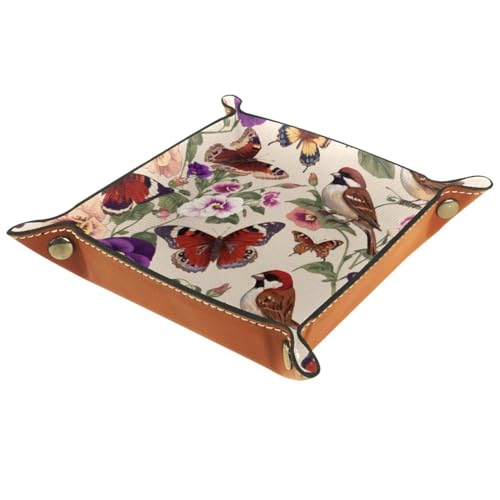 Butterflies Pansies Birds Dice Tray Dice Rolling Tray Folding Dice Holder for Dice Games, Like RPG, DND and Other Table Games - color: Multi 14