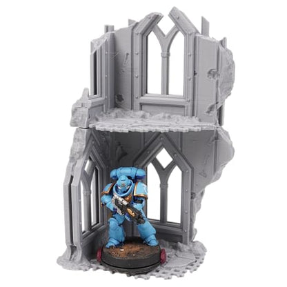 Tabletop Terrain Hab Unit Ruins - Modular Sci-Fi Terrain for Tabletop Wargaming Competitive Ruins 28mm 32mm