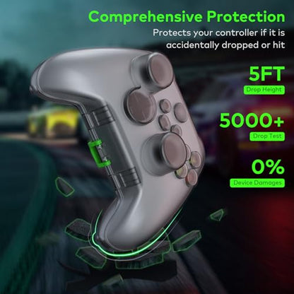 Tiiletzote Protective Travel Case for Xbox Series X/S Controller, 1:1 Fit | Hard Shell Carrying Case, Joystick Protection, Space-Saving, Dust-Resistant, Anti-scratch, Shock-proof Compact Storage Cover - color: Black