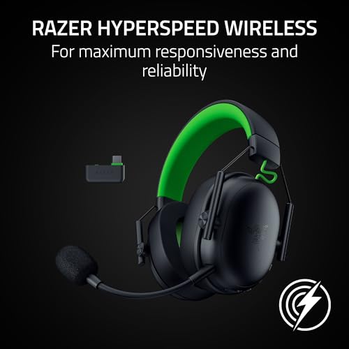 Razer BlackShark V3 X HyperSpeed Wireless Gaming Headset for Xbox: 50mm Drivers - Cardioid Mic - 2.4 GHz, Bluetooth, USB - Works with PC, Mac, PS5, Nintendo Switch - Long Battery Life - Black - color: Black, style: Xbox