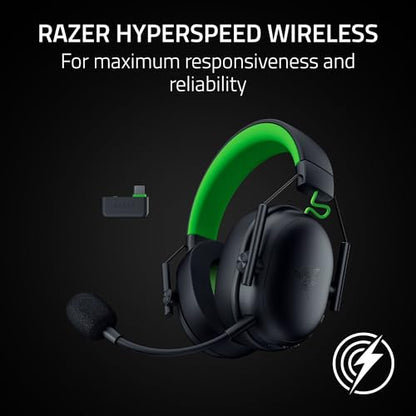 Razer BlackShark V3 X HyperSpeed Wireless Gaming Headset for Xbox: 50mm Drivers - Cardioid Mic - 2.4 GHz, Bluetooth, USB - Works with PC, Mac, PS5, Nintendo Switch - Long Battery Life - Black - color: Black, style: Xbox