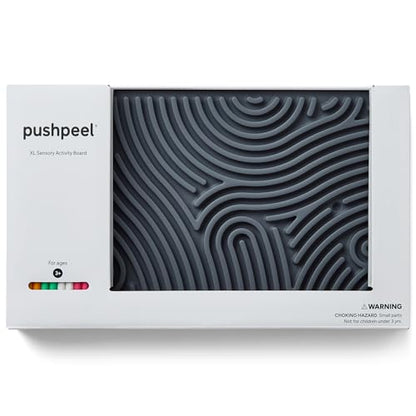 Pushpeel XL Sensory Activity Board – Expandable Silicone Fidget Toy for Stress, Anxiety, ADHD & Autism – Modular, Silent, No Mess - Granite - color: Granite
