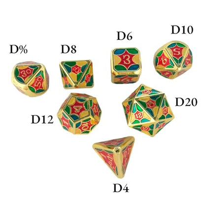 7pcs Metal DND Dice Set Polyhedral D&D dice with Box for Dungeons and Dragons RPG Games Role Playing Gift