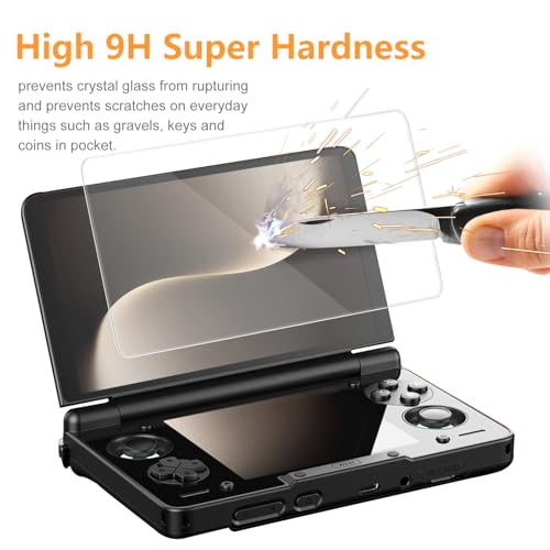 Hianjoo 6-PACK Screen Protector Compatible AYN Thor Handheld Console, Tempered Glass [HD Clarity] [9 Hardness] [Easy Installation][Anti-Scratch], 3 Pack Upper Screen Film + 3 Pack Lower Screen Film