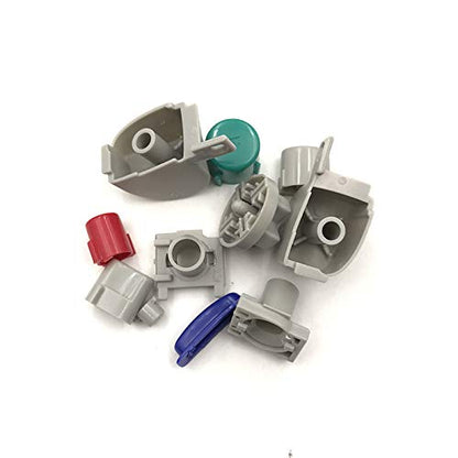 Colorful L R Right Left Trigger Buttons D-Pad Mod Kit Set Full Button Joystick Thumb Grip Thumbstick for NGC Controller Replacement Parts 1
