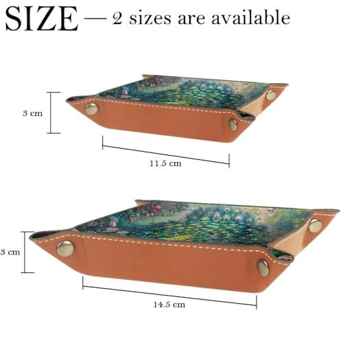 Peacock Floral Dice Tray Dice Rolling Tray Folding Dice Holder for Dice Games, Like RPG, DND and Other Table Games - color: Multi 7