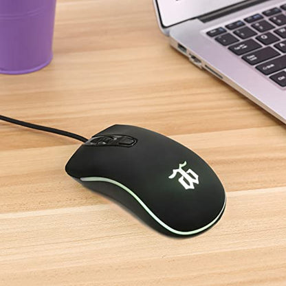 DGG 60% Gaming Keyboard and Mouse Combo, Small Keyboard and Mouse Set, Mini Gaming Keyboard 61 Keys True RGB Mechanical Feeling Keyboard Mouse Combo for Computer PC Gamer - color: Black Set