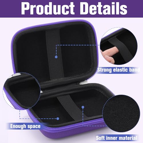 Sanwuta 2 Pcs Travel Card Games Case Playing Card Case EVA Hard Protective Storage Carrying Bag for Classic Playing Box Not Including Cards (Purple) - color: Purple