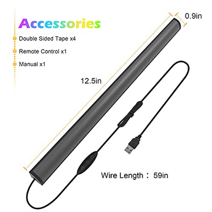 WILLED RGB Under Monitor Light Bar, Gaming Lights for Gaming Setup, RGB Desk Led with Remote Controller, 5V USB Led Light Bar, Keyboard Gaming Light for Desk/PC/Monitor/Computer/Setup/Room Accessories