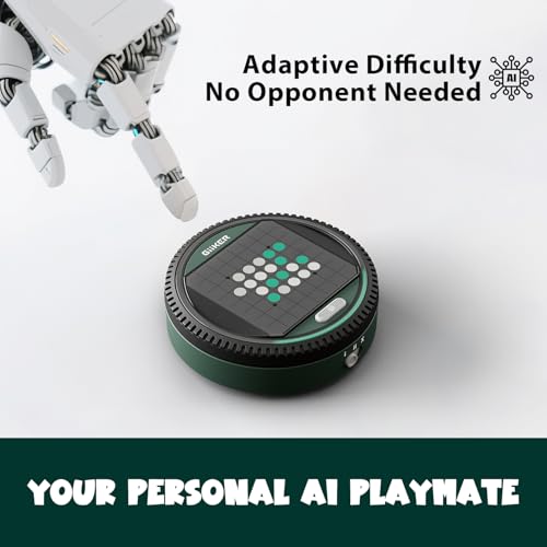 GiiKER Super Reversi Electronic Board Game with AI, 500 Challenges | Smart handheld logic puzzle for kids and adults, 3 game modes, portable travel play